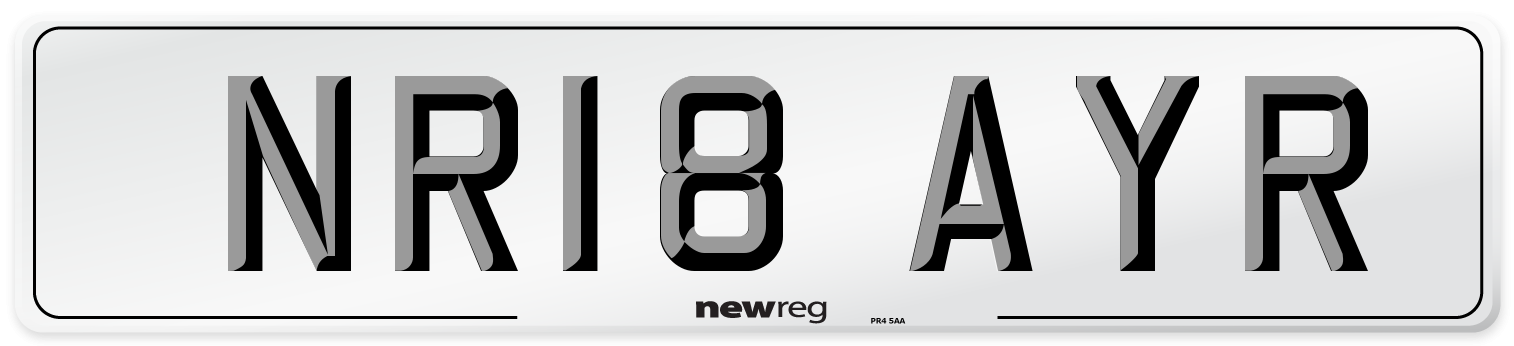 NR18 AYR Number Plate from New Reg